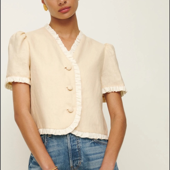 Reformation Tops - Reformation Bess Linen Top